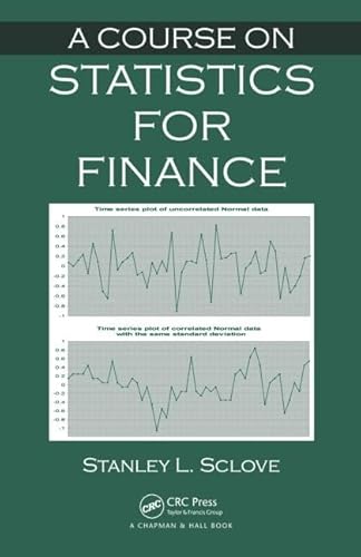 Stock image for A Course on Statistics for Finance for sale by Textbooks2go