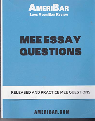 Stock image for MEE Essay Questions (Released & Practice MEE Questions) (MEE Essay Questions) for sale by ThriftBooks-Dallas