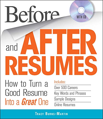 Beispielbild fr Before and after Resumes with CD : How to Turn a Good Resume into a Great One zum Verkauf von Better World Books