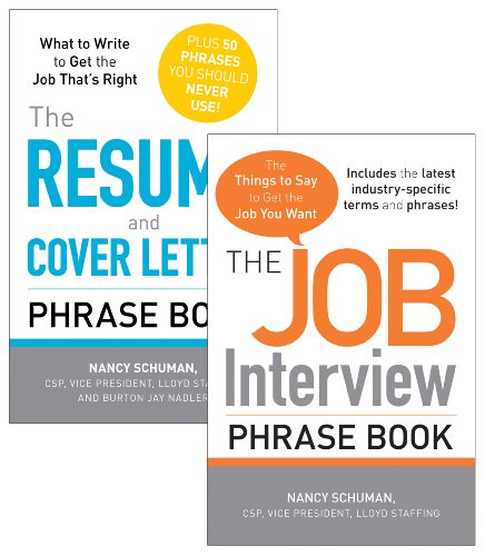 The Job Search Phrase Book (9781440525209) by Schuman, Nancy; Nadler, Burton Jay