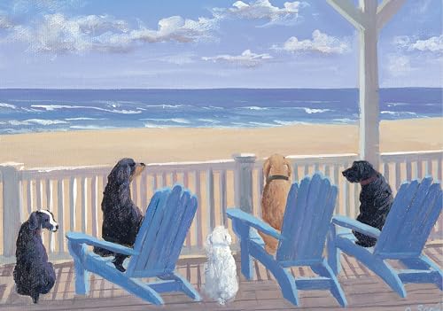 Dogs on Deck Chairs Note Cards (Stationery) (9781441303622) by Peter Pauper Press