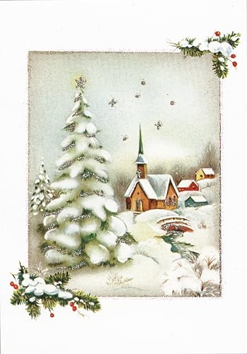 

Vintage Winter Church Small Boxed Holiday Cards (Christmas Cards, Holiday Cards, Greeting Cards)
