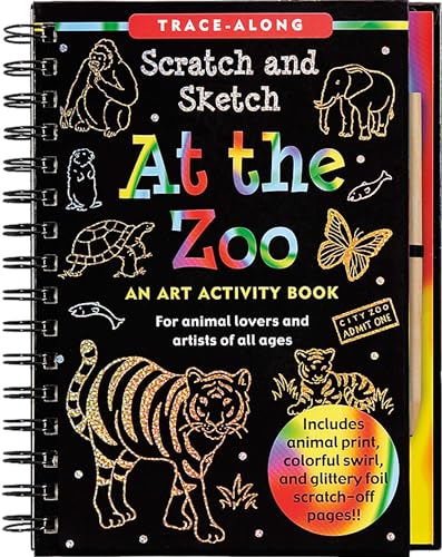 Stock image for At the Zoo Scratch and Sketchtrade; Trace-along : An Art Activity Book for Animal Lovers and Artists of All Ages for sale by Better World Books