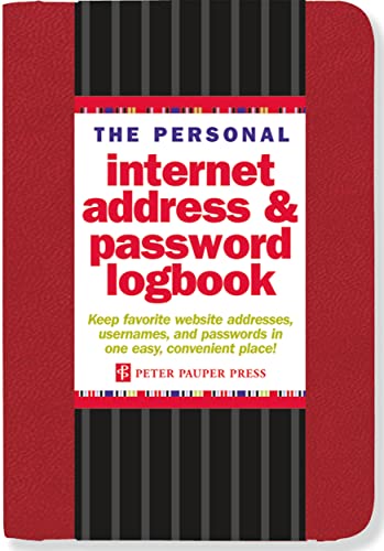 Beispielbild fr The Personal Internet Address & Password Logbook - Red zum Verkauf von Revaluation Books