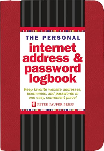 The Personal Internet Address & Password Logbook (Removable cover band for security)