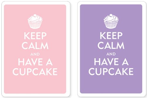 9781441309259: Keep Calm and Have a Cupcake Premium Plastic Playing Cards, Set of 2, Poker Size Deck (Standard Index)