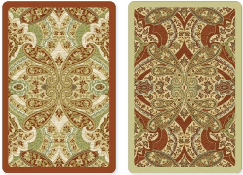 9781441309303: Baroque Damask Premium Plastic Playing Cards: Set of 2, Standard Index, Bridge Size