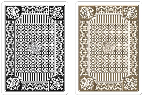 Black & Gold Premium Plastic Playing Cards, Set of 2, Poker Size Deck (Standard Index)