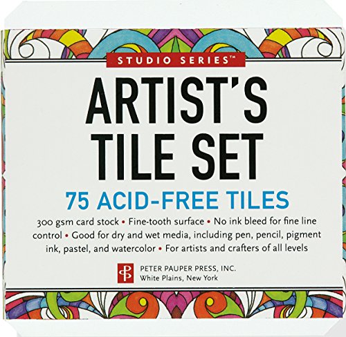 Studio Series Artist's Tiles White: 75 Acid-free White Tiles