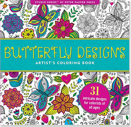 Beispielbild fr Butterfly Designs Artist's Coloring Book (31 Stress-Relieving Designs) (Studio) zum Verkauf von medimops