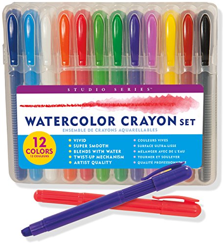 Imagen de archivo de Studio Series Watercolor Crayon Set (12 Water Soluble Gel Crayons) a la venta por BargainBookStores
