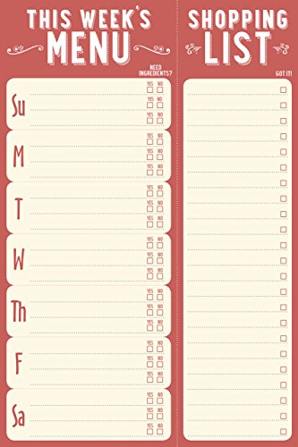 

This Week's Menu Daily Planner and Note Pad (60 sheets)