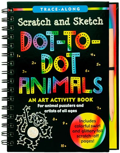 9781441321695: Scratch and Sketch Dot-to-Dot Animals Trace-Along: An Art Activity Book