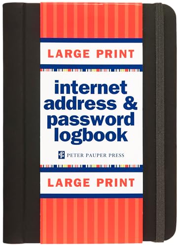 

Large Print Internet Address & Password Logbook (Hardback or Cased Book)