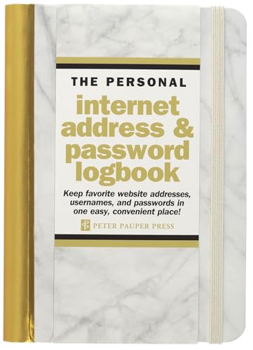 Beispielbild fr Marble Internet Address & Password Logbook (removable cover band for security) zum Verkauf von WorldofBooks