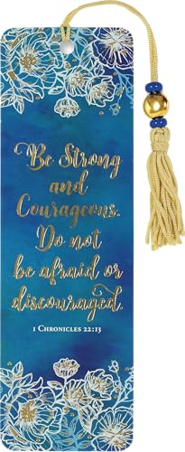 

Be Strong and Courageous Beaded Bookmark