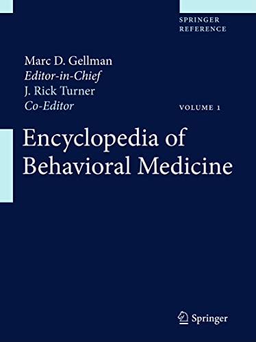 Stock image for Encyclopedia of Behavioral Medicine vol 1 -4 for sale by Solr Books