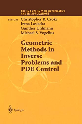 Stock image for Geometric Methods in Inverse Problems and PDE Control for sale by Ria Christie Collections