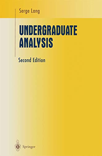 9781441928535: Undergraduate Analysis (Undergraduate Texts in Mathematics)