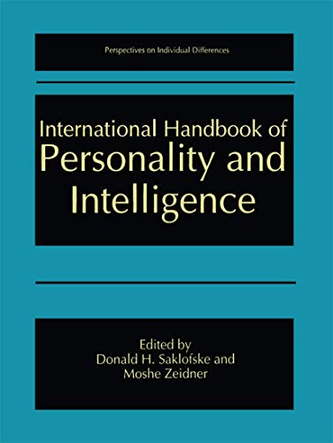 Stock image for International Handbook of Personality and Intelligence (Perspectives on Individual Differences) for sale by Irish Booksellers