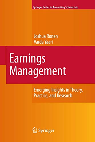 9781441938350: Earnings Management: Emerging Insights in Theory, Practice, and Research