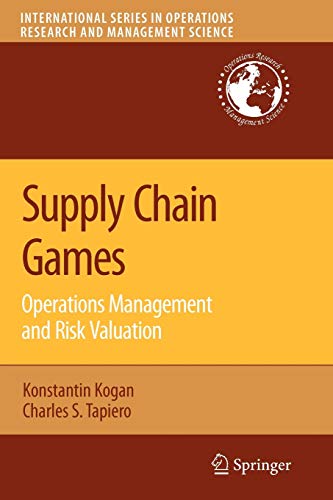 Beispielbild fr Supply Chain Games: Operations Management and Risk Valuation zum Verkauf von Buchpark