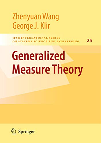 Imagen de archivo de GENERALIZED MEASURE THEORY a la venta por Second Story Books, ABAA