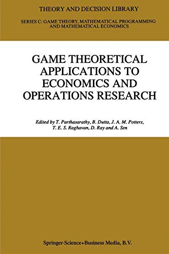 Imagen de archivo de Game Theoretical Applications to Economics and Operations Research a la venta por Revaluation Books