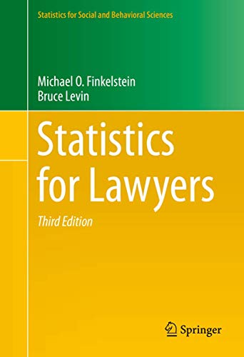 Imagen de archivo de Statistics for Lawyers (Statistics for Social and Behavioral Sciences) a la venta por Goodwill Industries