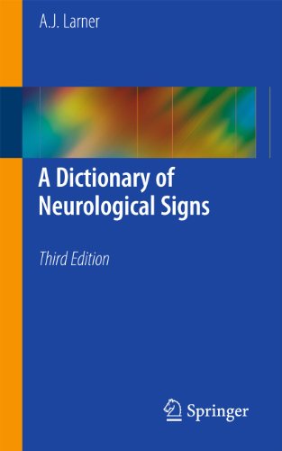 Stock image for A Dictionary of Neurological Signs for sale by Solr Books