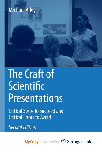 9781441982803: The Craft of Scientific Presentations: Critical Steps to Succeed and Critical Errors to Avoid