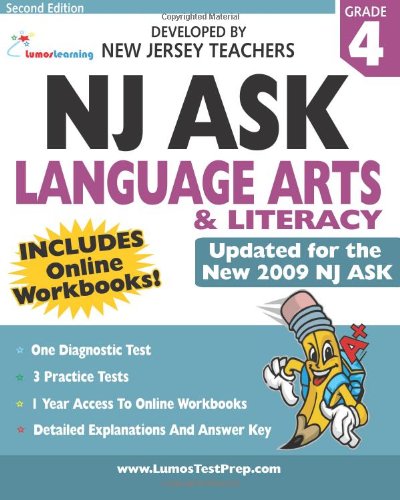 Stock image for Nj Ask Practice Tests and Online Workbooks: Language Arts Literacy Grade 4, Second Edition : Developed by Expert New Jersey Teachers for sale by Better World Books