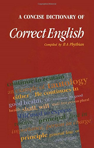 9781442233867: A Concise Dictionary of Correct English