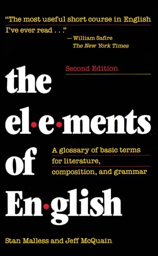 9781442241954: The Elements of English: A Glossary of Basic Terms for Literature, Composition, and Grammar