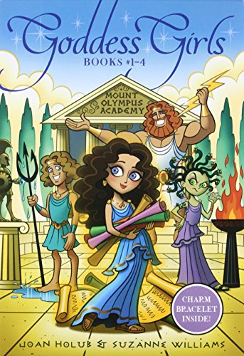 Beispielbild fr Goddess Girls Books #1-4 (Charm Bracelet Inside!): Athena the Brain; Persephone the Phony; Aphrodite the Beauty; Artemis the Brave zum Verkauf von HPB-Emerald