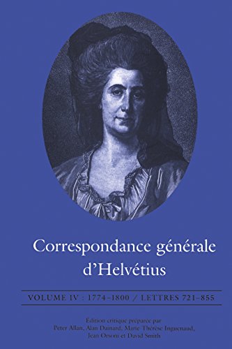 9781442638839: Correspondance Gnrale D'helvtius 1774-1800: Lettres 721-855