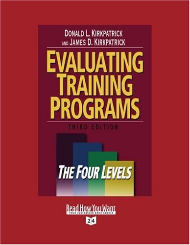 9781442955882: Evaluating Training Programs: The Four Levels: Easyread Super Large 24pt Edition