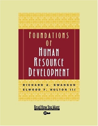 9781442961975: Foundations of Human Resource Development: Easyread Super Large 20pt Edition