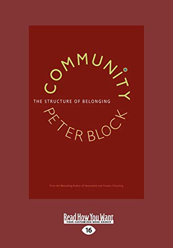 Stock image for Community: The Structure of Belonging for sale by Front Cover Books