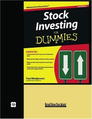 Stock Investing for Dummies: Easyread Super Large 18pt Edition (9781442996298) by Mladjenovic, Paul