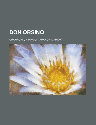 Don Orsino (9781443235495) by Crawford, F. Marion