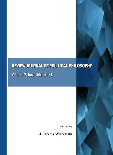Stock image for Review Journal Of Political Philosophy Volume 7, Issue Number 1 for sale by Basi6 International