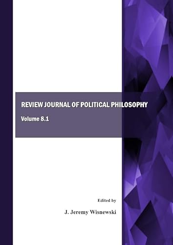 Stock image for Review Journal Of Political Philosophy, Volume 8.1 for sale by Basi6 International