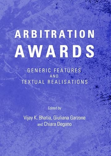 Imagen de archivo de Arbitration Awards: Generic Features And Textual Realisations a la venta por Basi6 International