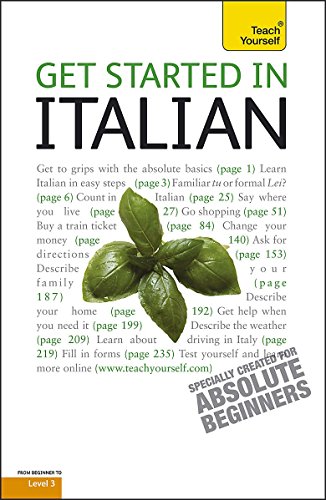 Beispielbild fr Teach Yourself Get Started in Italian (Teach Yourself Beginner's Languages) zum Verkauf von medimops