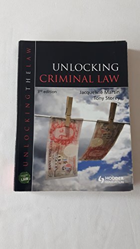 Beispielbild fr Unlocking Criminal Law zum Verkauf von Anybook.com