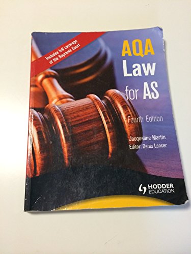 Beispielbild fr AQA Law for AS, 4th Edition zum Verkauf von Bahamut Media