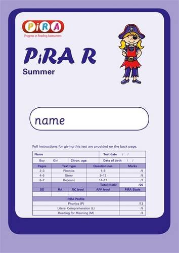 Stock image for Progress in Reading Assessment Test R, Summer PK10 (PIRA) for sale by Orbiting Books