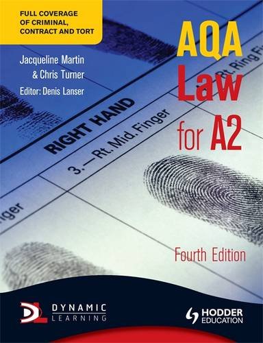 Beispielbild fr AQA Law for A2, 4th Edition zum Verkauf von WorldofBooks