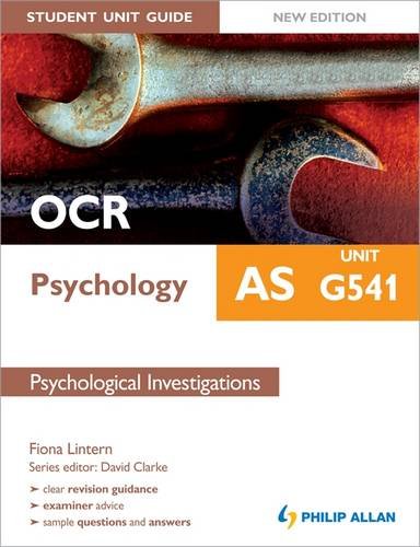 Beispielbild fr OCR AS Psychology Student Unit Guide New Edition: Unit G541 Psychological Investigations zum Verkauf von AwesomeBooks